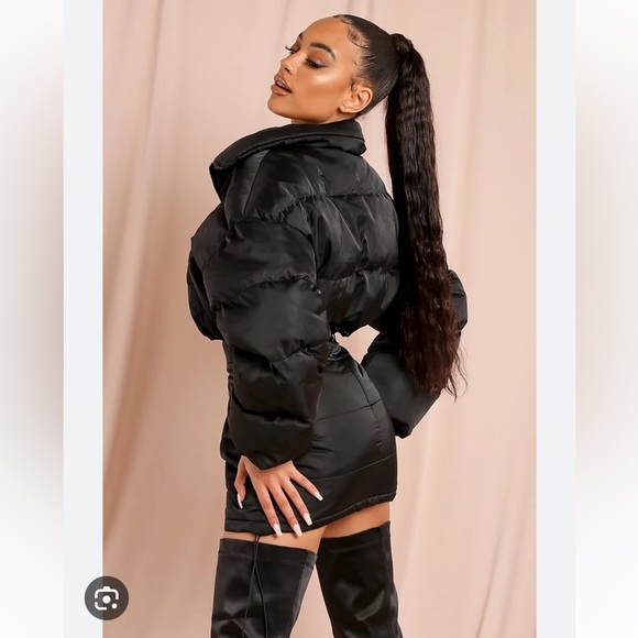 Misspap Black Cropped Puffer - Picture 2 of 4